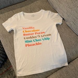 J. Crew Ice Cream Flavors Tee